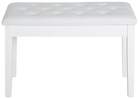 HomCom scaun pian, cu spatiu depozitare, 76x36x50cm, alb | AOSOM RO