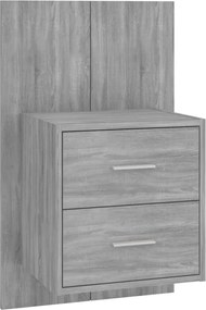 vidaXL Noptieră de perete, gri sonoma