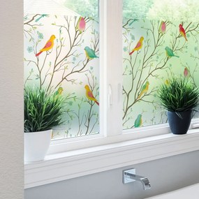 Autocolant pentru geam 200x40 cm Birds in the Forest – Ambiance