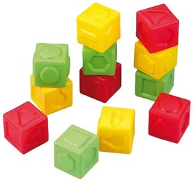 Set 12 cuburi colorate bebe Happy People