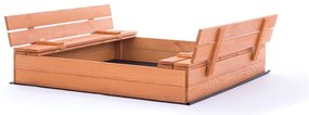 Sandpit cu bănci 120cm impregnate + folie de acoperire + agrotextil SUN