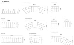 Modul pentru canapea negru Lupine – Micadoni Home