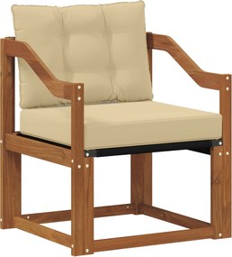 vidaXL Sofa cu Brațe Lemn solid de Acacia și Textilene