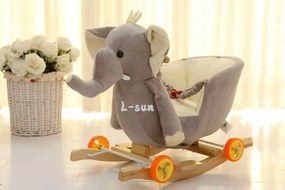 Balansoar Plușat pentru Bebeluși și Copii Mici - L-Sun-7