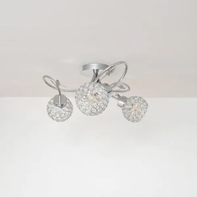 Lustră aplicată SOPHIA 3xE27/15W/230V crom lucios/transparent