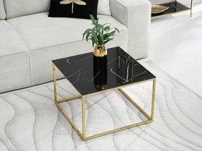 Măsuță de cafea Bella M (negru + auriu). 1111569