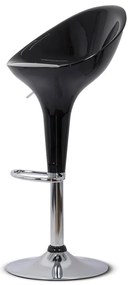 Scaun de bar negru ABS 105 din plastic ABS cu suport de picioare