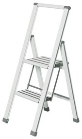 Scără pliantă Wenko Ladder Alu, înălțime 101 cm, alb