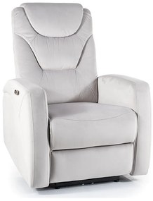 Scaun rabatabil Kronos Velvet, gri deschis