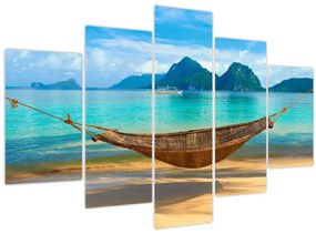 Tablou - Hamac pe plajă (150x105 cm)