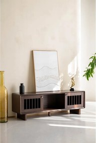 Comodă TV lemn masiv nuc Cooper, 160 × 42,5 × 53 cm