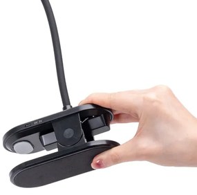 Lampă LED reîncărcabilă dimabilă de masă cu clemă Aigostar LED/2,5W/5V 1800mAh negru