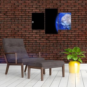 Tablou - Luna și Pământul (90x60 cm)