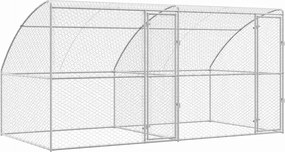 vidaXL Cușcă pentru câini 2 pcs Argintiu 4 x 2 x 2 m Oțel galvanizat