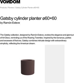 Ghiveci plante design decorativ modern exterior / interior GATSBY 60x60cm