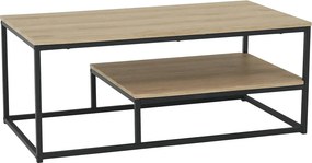 Masuta cafea LARON, stejar deschis/negru, 110x60x45 cm