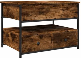 vidaXL Măsuță de cafea, 70x50x50 cm, lemn prelucrat și metal