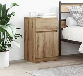 vidaXL Noptiere, 2 buc., stejar artizanal, 39x35x65 cm, lemn prelucrat