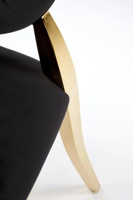 Scaun K556 velvet negru Blu19/auriu