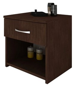 Noptiera Remi, 1 Sertar, Wenge, 40 x 35 x 40 cm