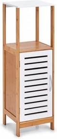 Dulapior maro/alb din lemn si MDF Bathroom Cabinet Bamboo Zeller