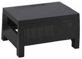 Set de mobilier de grădină Corfu, culoare grafit, cu perne gri deschis