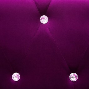Canapea Chesterfield 2 locuri, catifea, 146x75x72 cm, violet Violet, Canapea cu 2 locuri