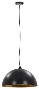 Lustre, 2 buc., negru si auriu, 50 cm, semisferic, E27 50 cm, 2, 50 cm