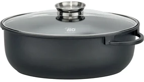 Elo 80038 Tavă de copt cu capac din sticlă și mâner cu aromă Alucast 38 x 25 cm