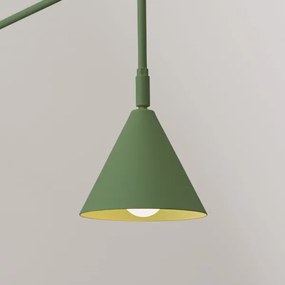 Lampă de perete Sollux SL.1700 NOX 1xE14/10W/230V verde