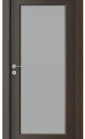 Usa Interior din MDF Porta Nova Model 2.2 (Culoare: Wenge, Toc: Reglabil 10 cm, Maner: Patrat negru inchidere magnetica, Dimensiune: 60 cm)