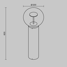Stalp exterior LED IP65 Velora H-60cm