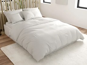 Lenjerie de pat creponata STANDO alba cu buzunar hotelier Dimensiune lenjerie de pat: 70 x 90 cm | 140 x 200 cm