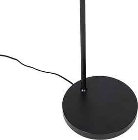 Lampa de podea de design neagra cu sticla aurie si fum - Zuzanna