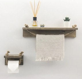 set suport prosoape baie din lemn,serie wood, Homs, 700029