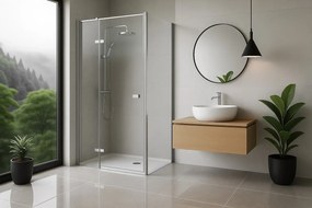 Cabina de dus cu usa batanta dreapta Rea Atlas 80 x 80 cm crom
