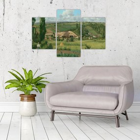 Tablou - Camille Pissarro, Landscape at Les Pâtis, Pontoise, reproducere (90x60 cm)