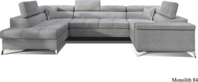 Colțar lemn masiv Formă U Extensibil Tango 350x202cm Personalizabil - Cotiera pe partea stanga
