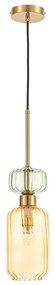 Lustră pe cablu MOLLY 1xE14/40W/230V d. 12 cm auriu/portocaliu/verde