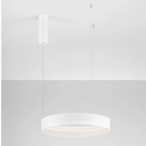 Lustra circulara aluminiu alb LED CCT LUMIA 50cm