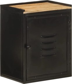 vidaXL Dulap de baie, 40x30x50 cm, fier și lemn masiv de mango