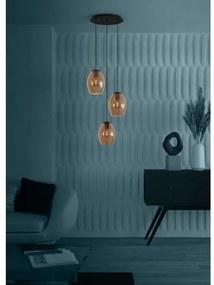 Lustră pe cablu Eglo 390161 ESTANYS 3xE27/40W/230V maro