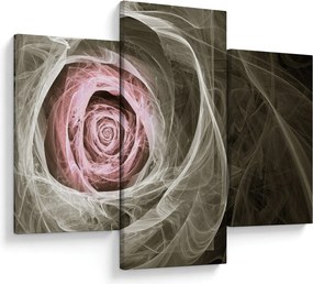 Tablou - Abstract trandafir roz deschis roz (90x60 cm)