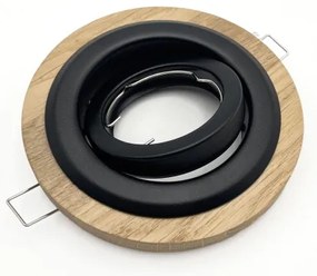 Set 3x spot încastrat TOBBY 1x GU10/20W/230V, Ø 11,5 cm, stejar/negru