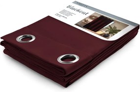 Draperie opacă AmeliaHome Eyelets Burgundy, 140 x 245 cm, vișiniu