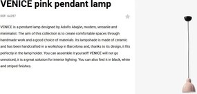 Pendul ceramic design decorativ VENICE Pink