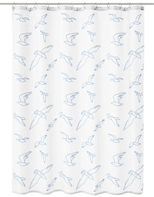 Kleine Wolke Birdie perdea de duș 200x180 cm alb-albastru 4985100305