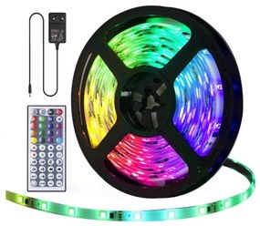 Bandă LED RGB dimabilă de exterior Aigostar 5m LED/24W/12/230V IP65 + telecomandă