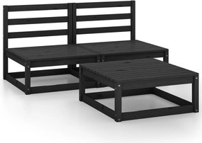 vidaXL Set mobilier de grădină,3 piese, lemn masiv de pin
