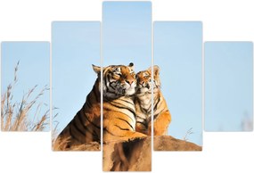 Tablou - Tigroaica cu pui (150x105 cm)